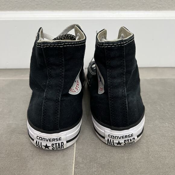 Converse Chuck Taylor All Star Womens 7 Black High Top Casual Sneaker Shoes - Picture 2 of 5